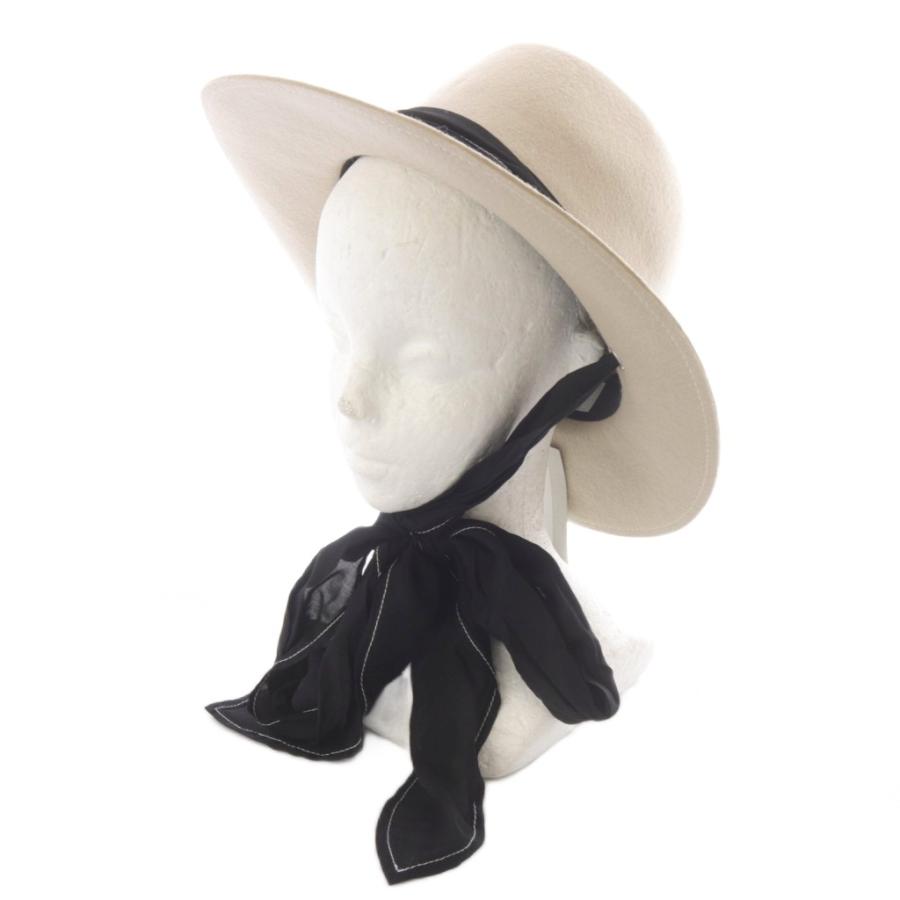 未使用品 キシダミキ KISHIDAMIKI Fedora hat ハット 帽子 57.5cm 