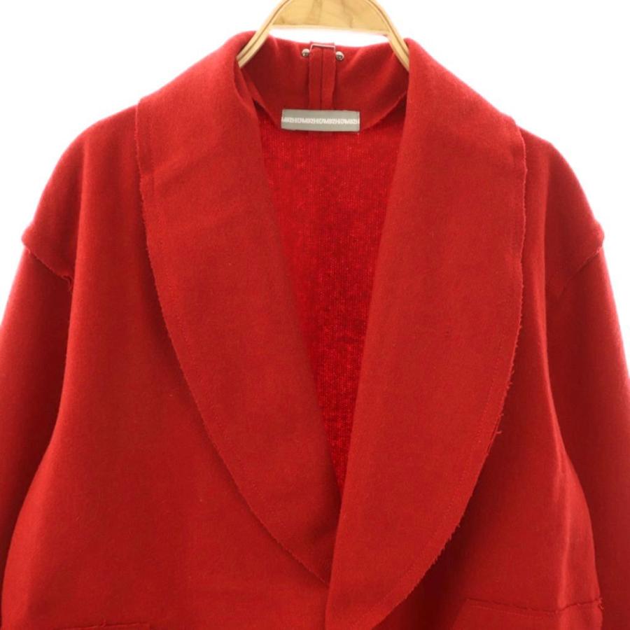 キシダミキ KISHIDAMIKI ウール コート ミドル丈 F レッド /HK □OS