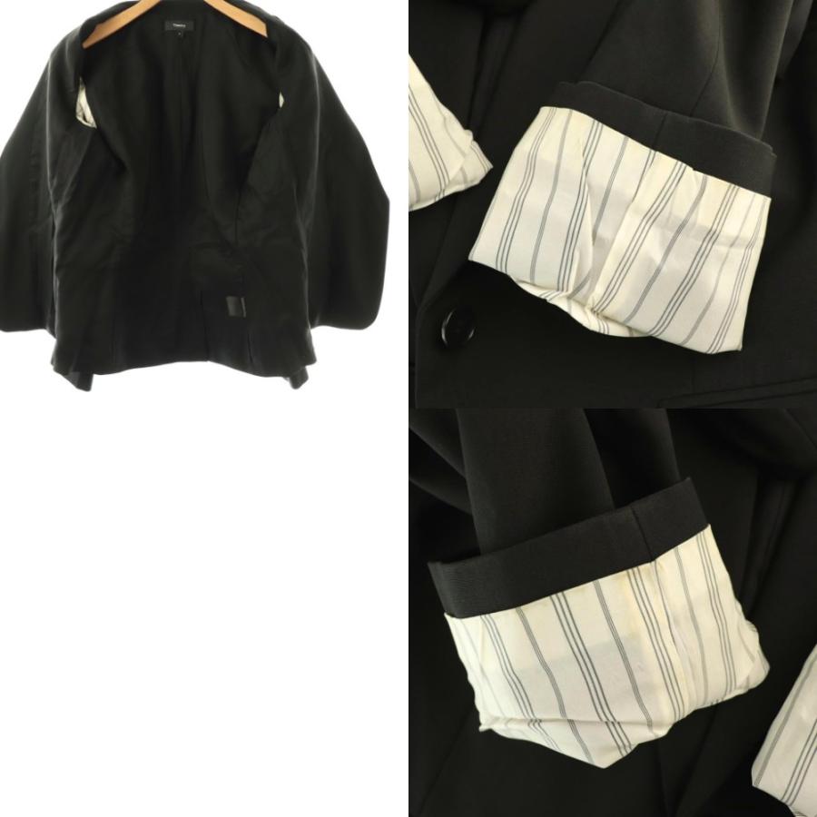 Theory テーラードジャケット パンツ セット ブラック セオリー XS theory（セオリー） Theory 23AW TRACEABLE WOOL ジャケット×パンツ