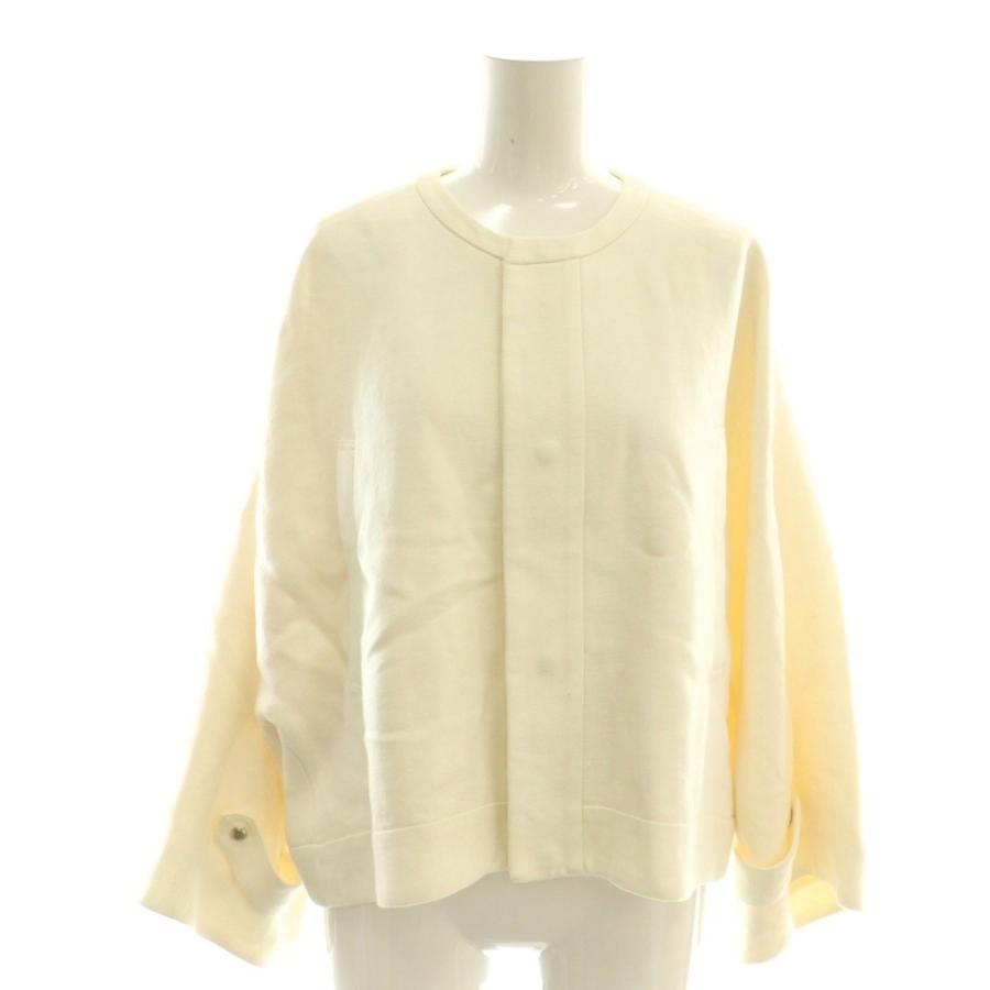 ドゥロワー Drawer リネン ノーカラージャケット オフホワイト /DF  