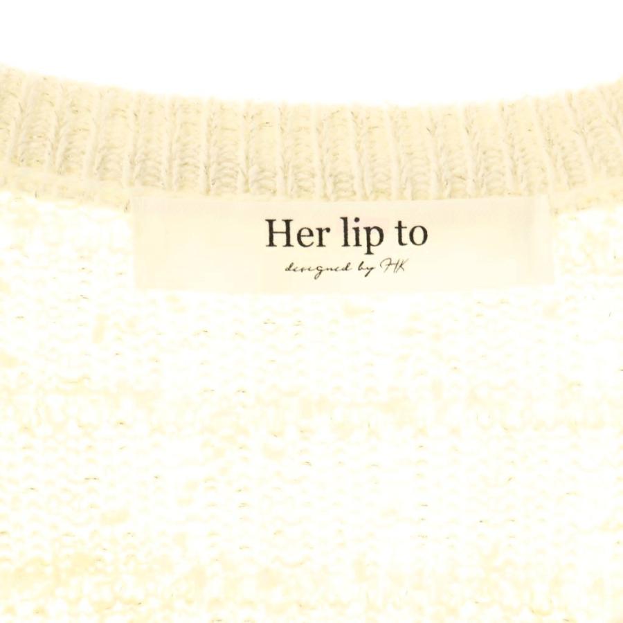 カーディガン herlipto Butterfly Yarn V-Neck Cardigan ハーリップトゥ herlipto Butterfly Yarn V-Neck Cardigan