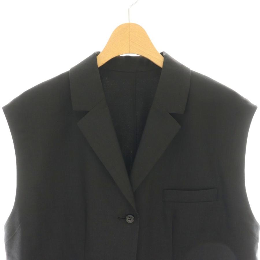 イエナ IENA 25SS ラペルドショートジレ ベスト F ブラック /DF □OS