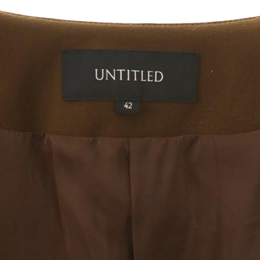 新品タグ付きUNTITLED ノーカラージャケット 大きいサイズ ブラウン UNTITLED（アンタイトル） ノーカラージャケット 42 ブラウン /ES □OS