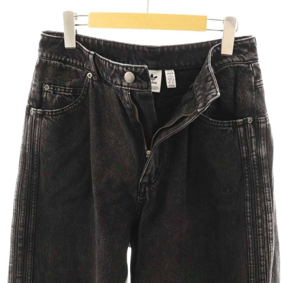 【完売サイズ】adidas ジップ デニムパンツ 30inch 黒 新品未使用 adidas】セットアップ可 ADILENIUM SEASON 3 ZIP WASHEDデニム (adidas