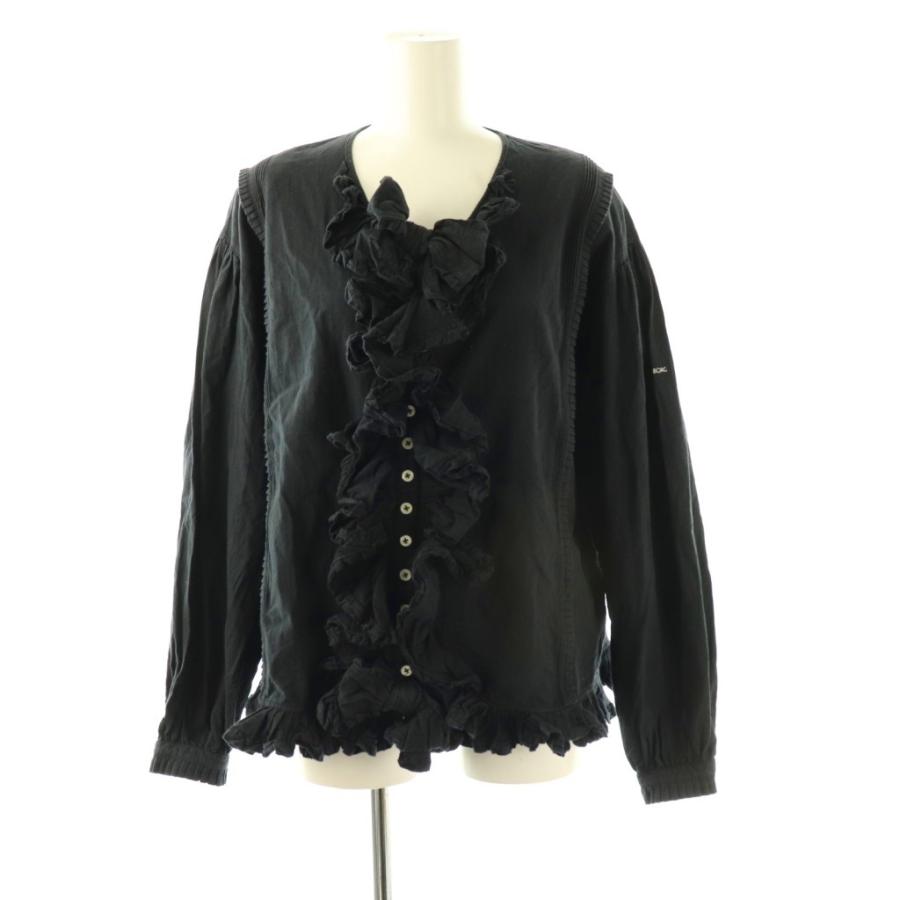 ♥️専用♥️ 美品　インゲボルグ　ブラウスM インゲボルグ INGEBORG ピンタックフリルノーカラーシャツ ブラウス