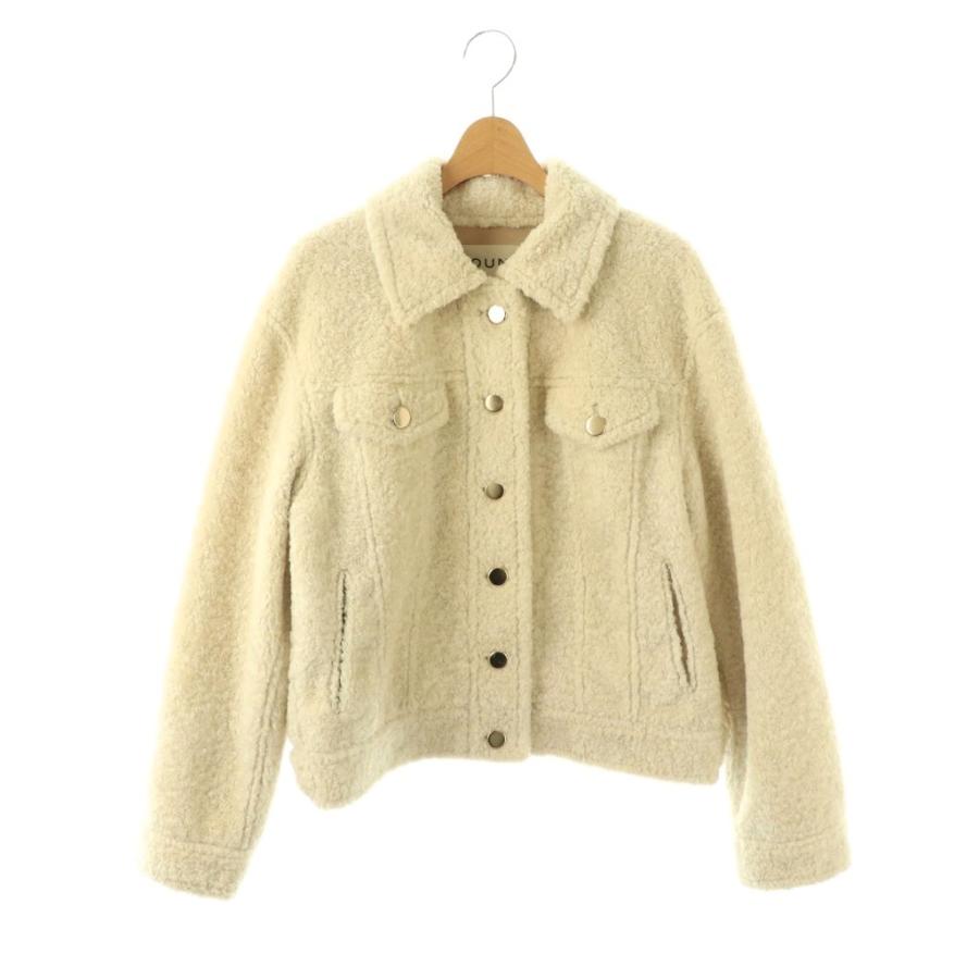 ルーニィ LOUNIE 24AW フェイクムートンジャケット 38 オフホワイト 