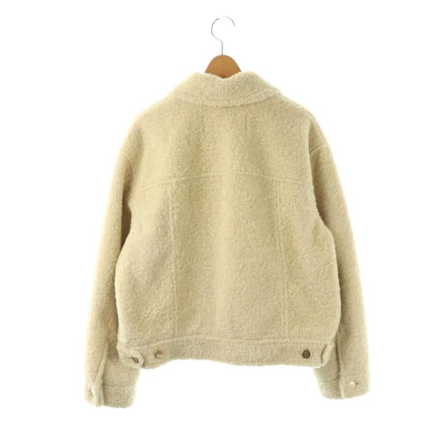 ルーニィ LOUNIE 24AW フェイクムートンジャケット 38 オフホワイト