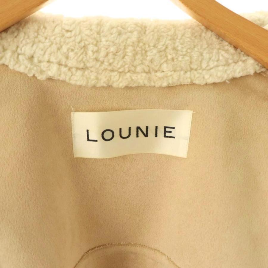 ルーニィ LOUNIE 24AW フェイクムートンジャケット 38 オフホワイト 