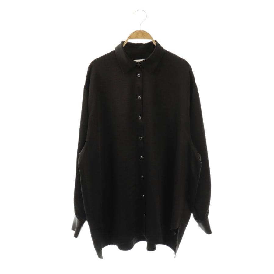 リムアーク rim.ark 24SS Satin oversized SH シャツ ブラウス 長袖 前 