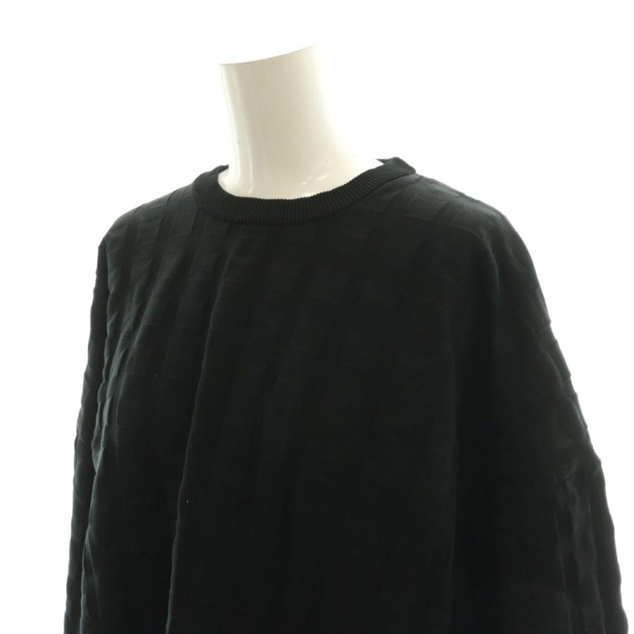 良品✨RIM.ARK リムアーク ケーブルニットセーター ポンポン F 黒 リムアーク アンイーブン サーフェス オーバー ニット セーター F 黒