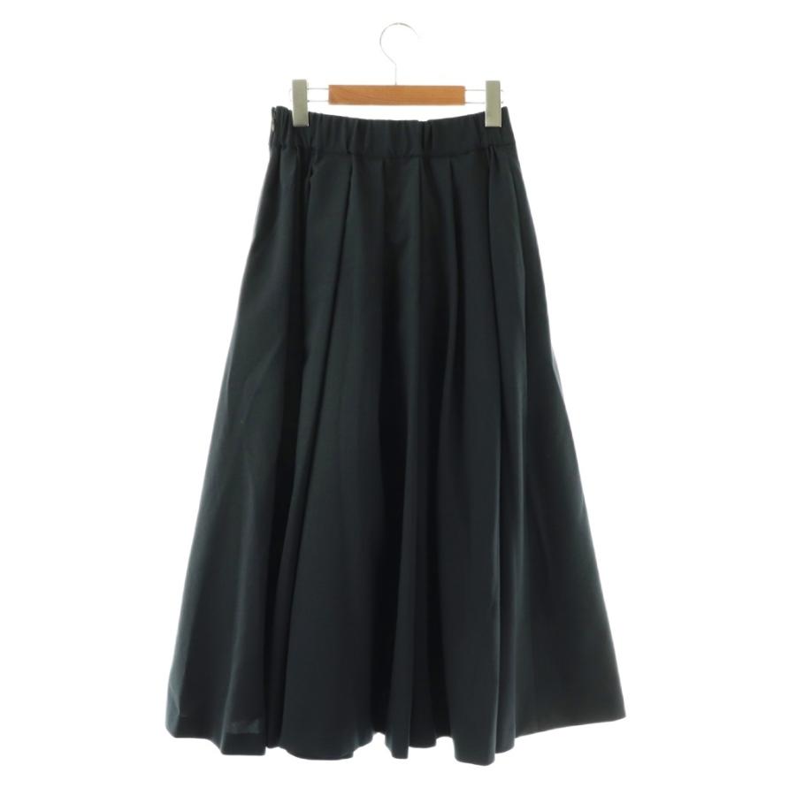 アドーア ADORE 24AW ドライクロススカート ロング フレア 36 紺 /NR