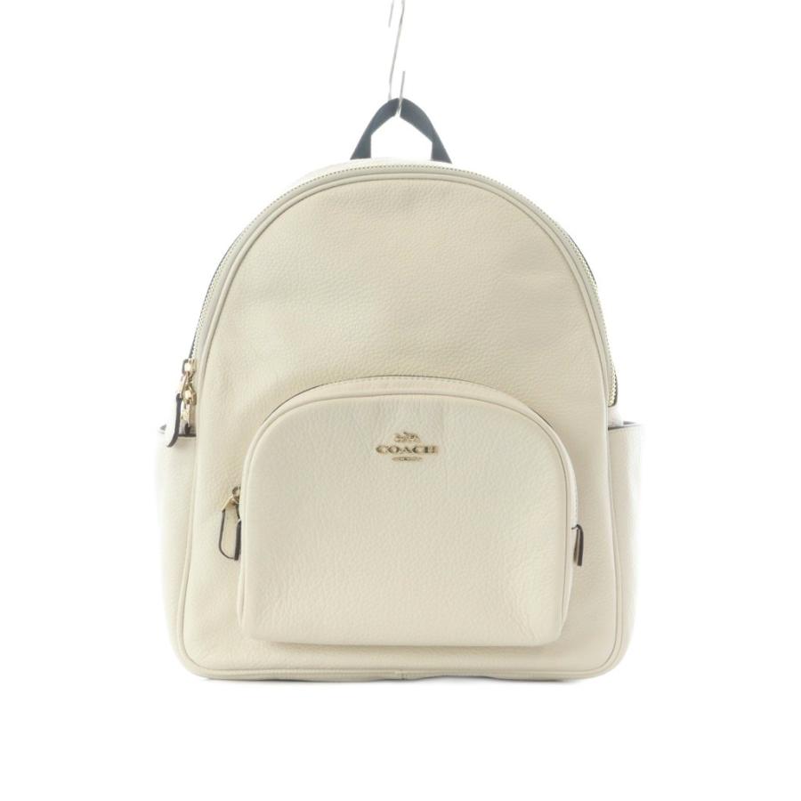 お値下げご相談ください　COACH ホワイト　レザー　リュック　バックパック COACH（コーチ） コート バックパック リュック デイパック レザー 白