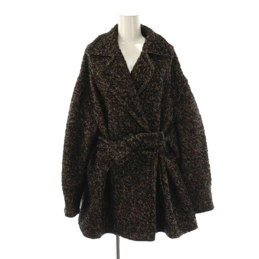 クラネ CLANE MIX LOOP TWEED BOX COAT コート アウター ベルト付き 2