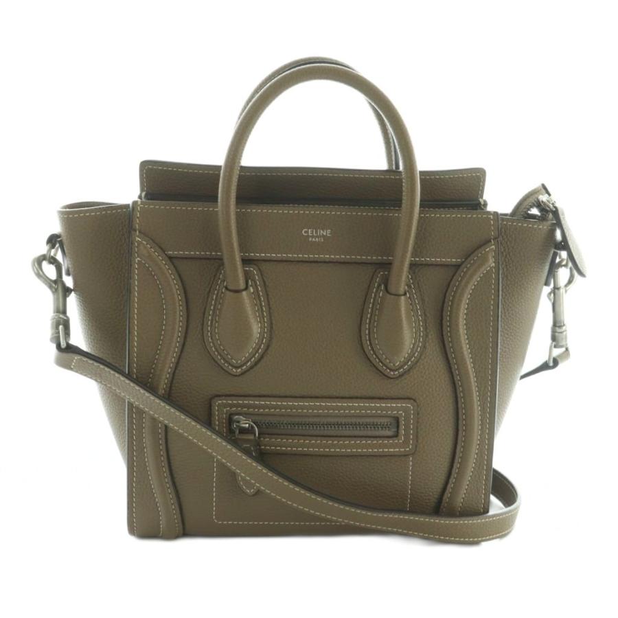 【タイムセール】CELINE セリーヌラゲージ ナノスリ 2way ハンドバッグ CELINE（セリーヌ） ラゲージ ナノショッパー バッグ ハンド