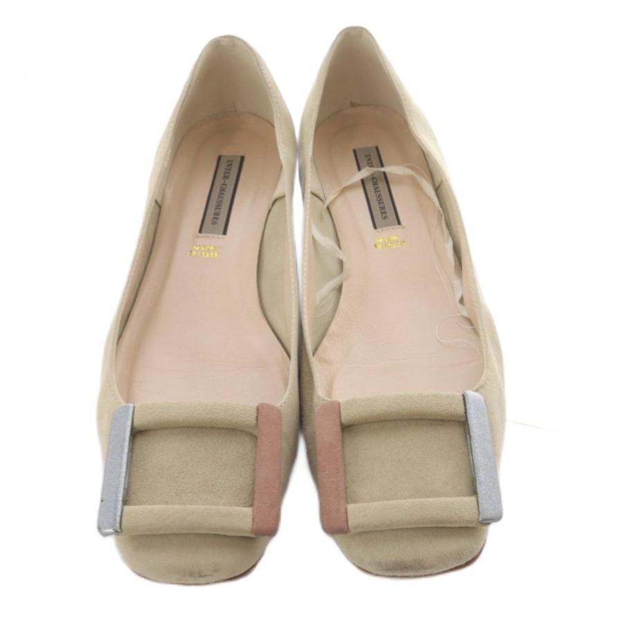 インターショシュール inter- chaussures スエード フラットシューズ 