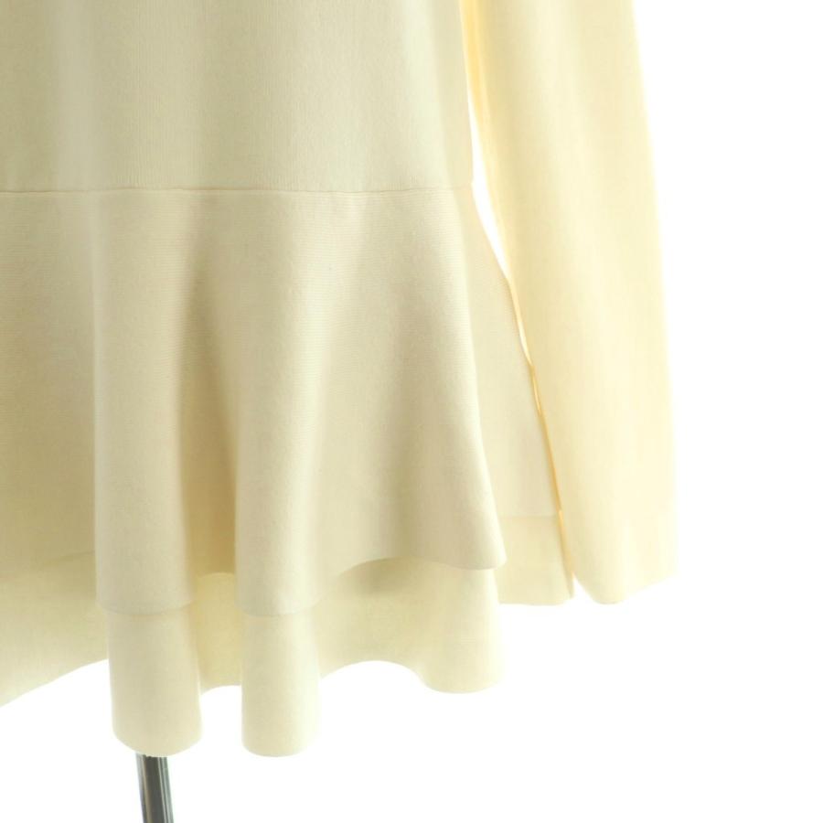 エムプルミエ ブラック M-Premier BLACK ラウンドヘムぺプラムニット