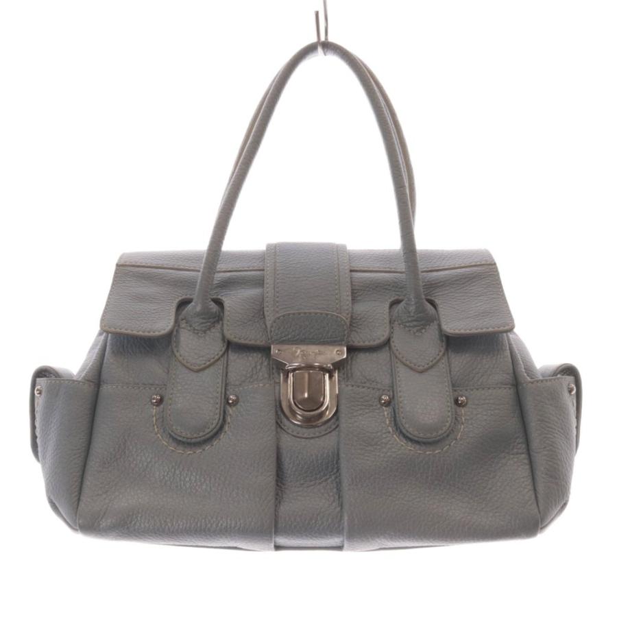 GINZA Kanematsu（銀座かねまつ） ハンドバッグ レザー ロゴ 水色