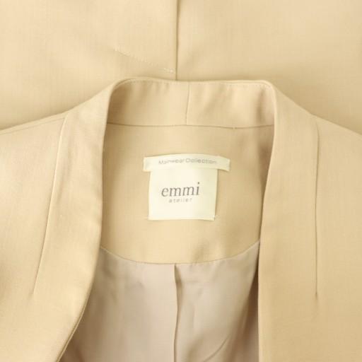 エミアトリエ emmi atelier ジャケット ウール 0 ベージュ 無地 ノー 