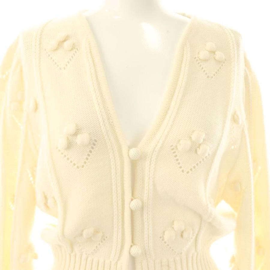 マメクロゴウチ Mame Kurogouchi Bubble Pattern Cropped Knitted