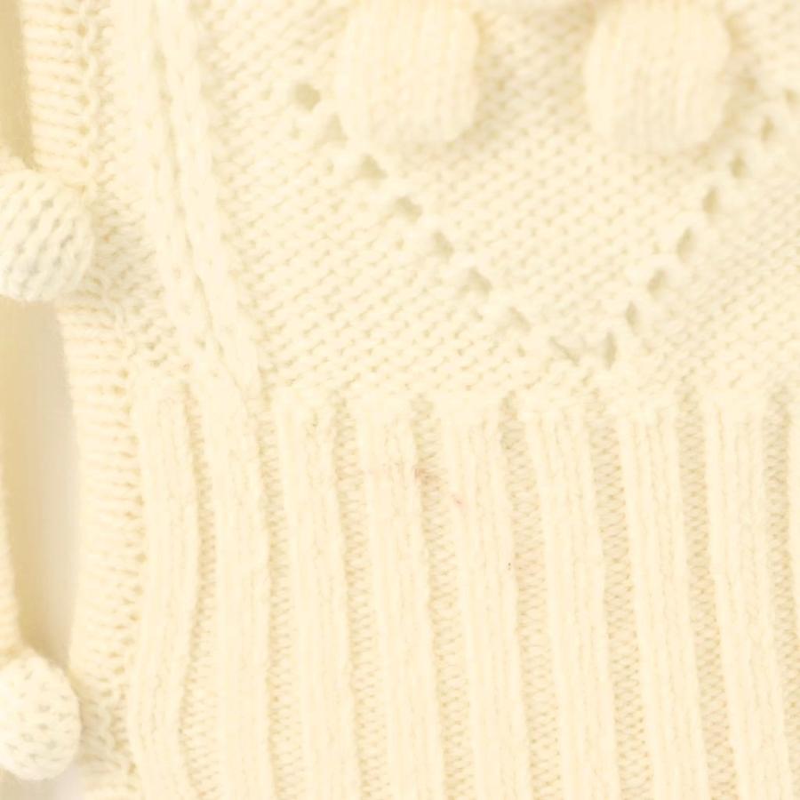 マメクロゴウチ Mame Kurogouchi Bubble Pattern Cropped Knitted