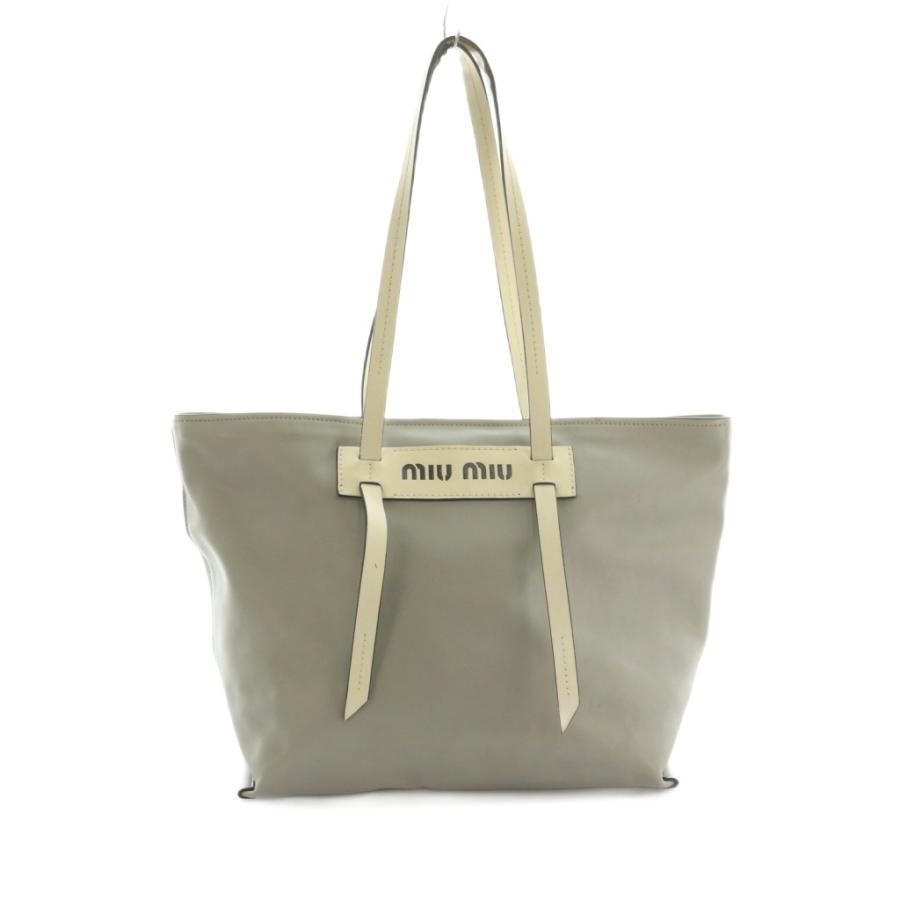 miu miu（ミュウミュウ） miumiu GRACE LUX ロゴ トートバッグ レザー