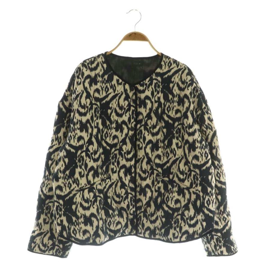 ZARA（ザラ） 総柄 キルティングジャケット USA L ベージュ /MY □OS