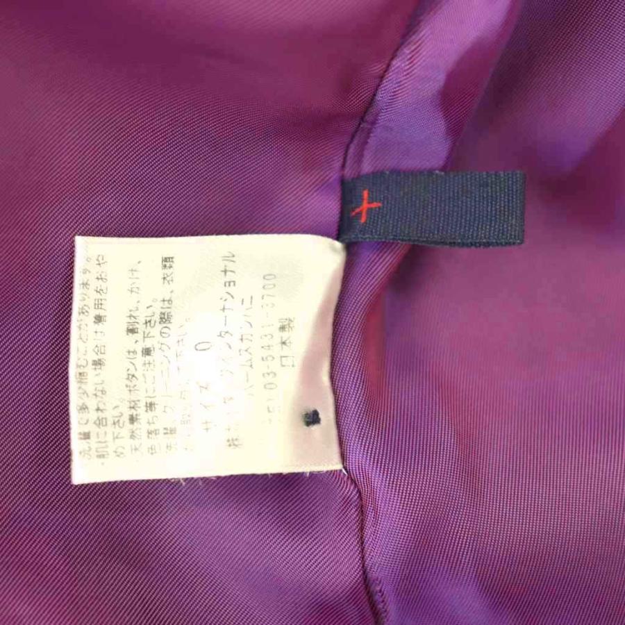 パラスパレス Pallas Palace コットン ワンピース 七分袖 0 ネイビー