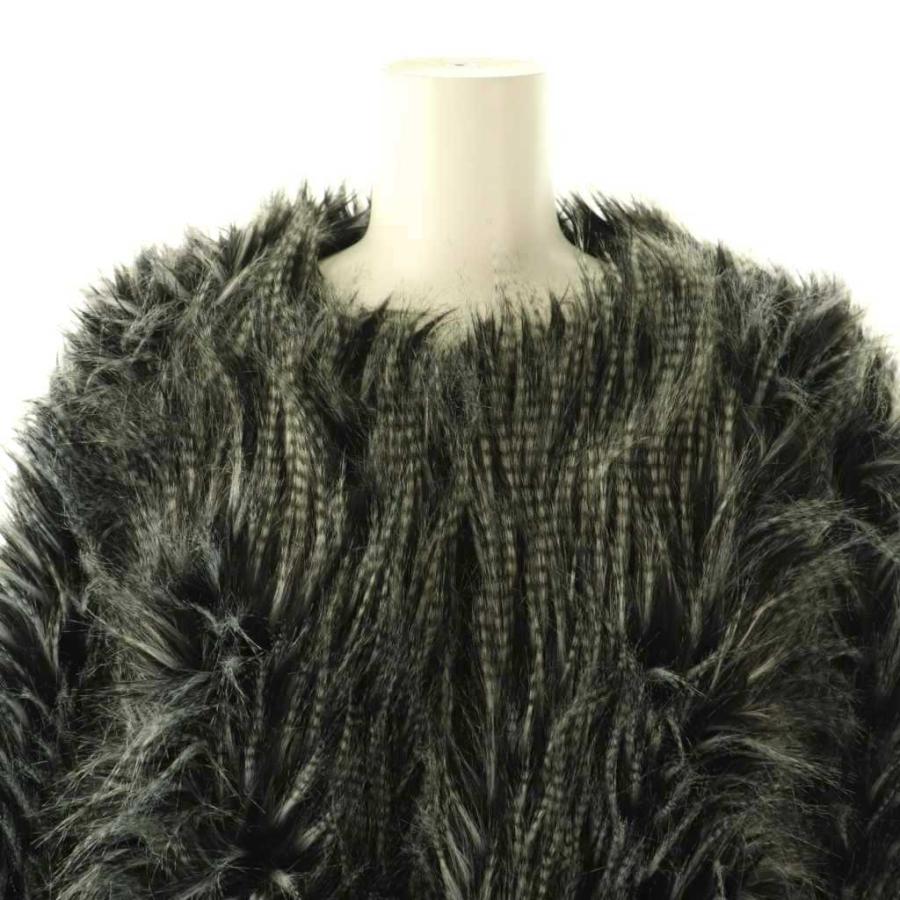 タダシショージ TADASHI SHOJI フェイクファーコート XS ブラック 
