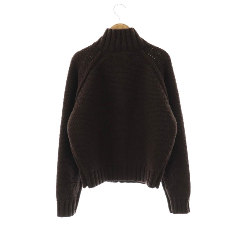 アリシアスタン 25AW ジップアップニットカーディガン F ブラウン /DO 未使用品 アリシアスタン ALEXIASTAM 25AW Zip Up Knit Cardigan