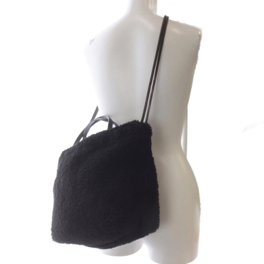 ラシット RUSSET ボア ショルダーバッグ ハンドバッグ 黒 ブラック /SR