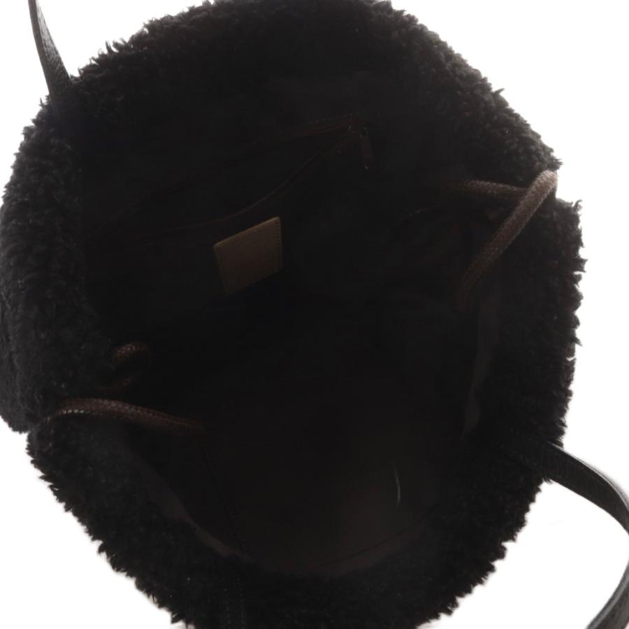 ラシット RUSSET ボア ショルダーバッグ ハンドバッグ 黒 ブラック /SR