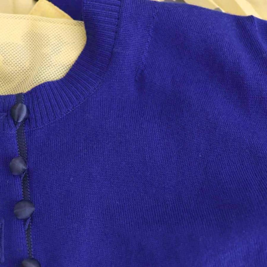 サカイ sacai バックプリーツドッキングニットカーディガン シアー 2