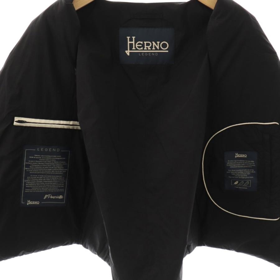 ヘルノ HERNO ダウンベスト ジレベスト Vネック 46 ネイビー PI002ULE