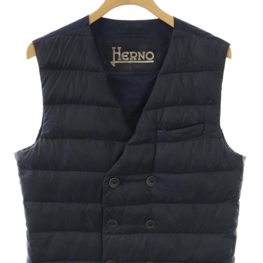 ヘルノ HERNO ダウンベスト ジレベスト ダブル 46 ネイビー /CX □OS