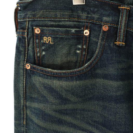 ダブルアールエル RRL STRAIGHT LEG JAPAN WOVEN SELVEDGE DENIM デニム パンツ ジーンズ ボタンフライ コットン 36×32 インディゴ_3