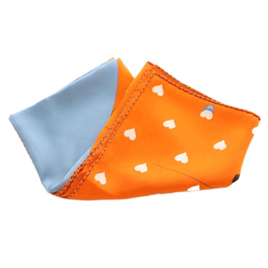 m*a様 HERMÈS シルクスカーフ オレンジ❣️ミニサイズ40✖️40 HERMÈS