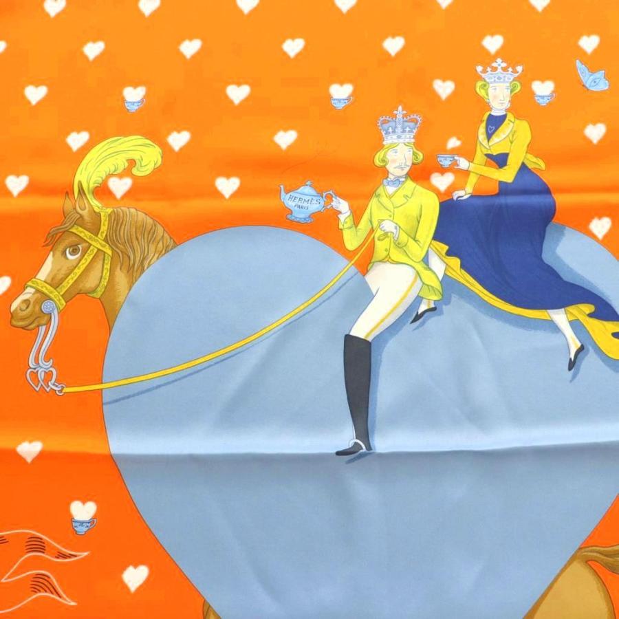 HERMES（エルメス） HERMES TEA TIME カレ70 スカーフ シルク 総柄