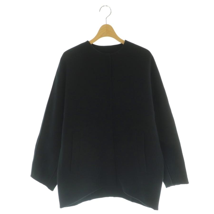 未使用品 自由区 オンワード樫山 25AW ウールリバーノーカラー コート  