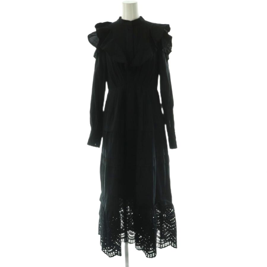 リリーブラウン Lily Brown 23AW カットワークレースワンピース 長袖