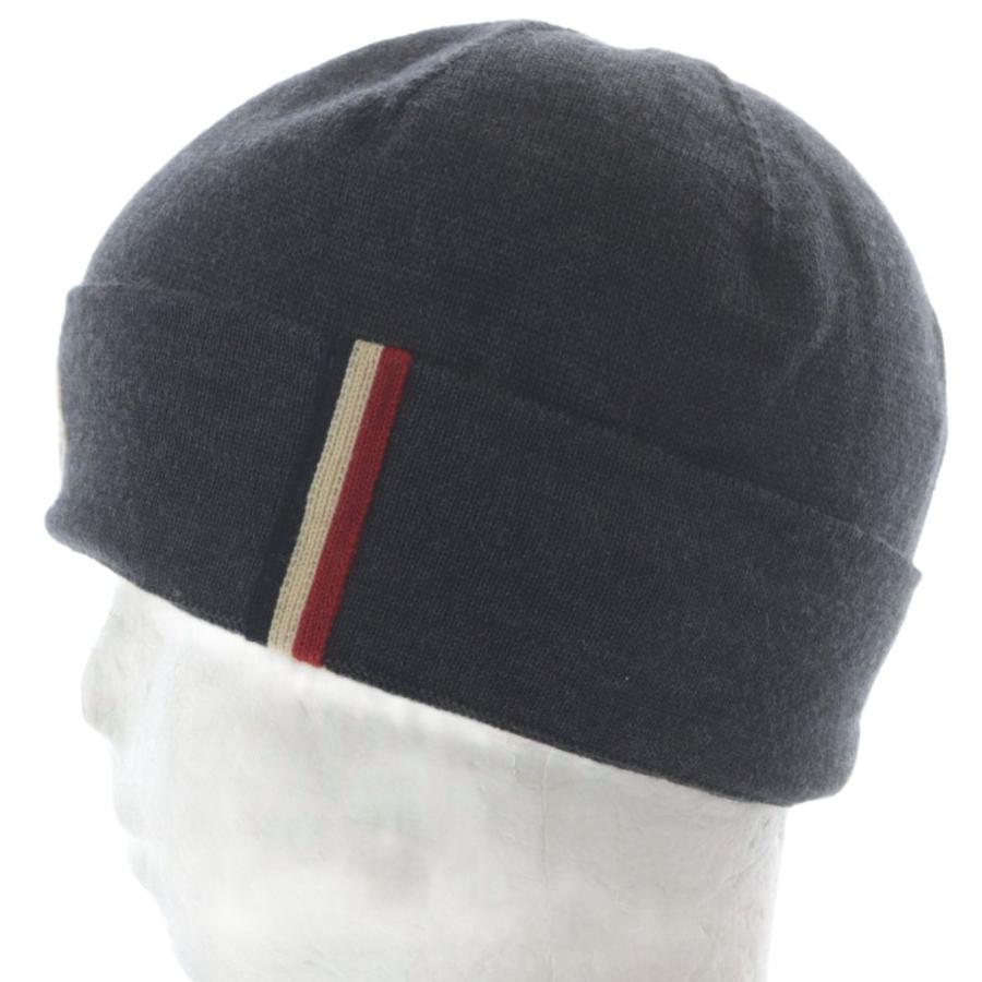 ☆極美品☆MONCLER ロゴワッペン ニットキャップ ダークネイビー 正規