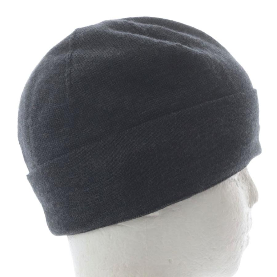 MONCLER モンクレール ニットキャップ ビーニー黒ラバーワッペン