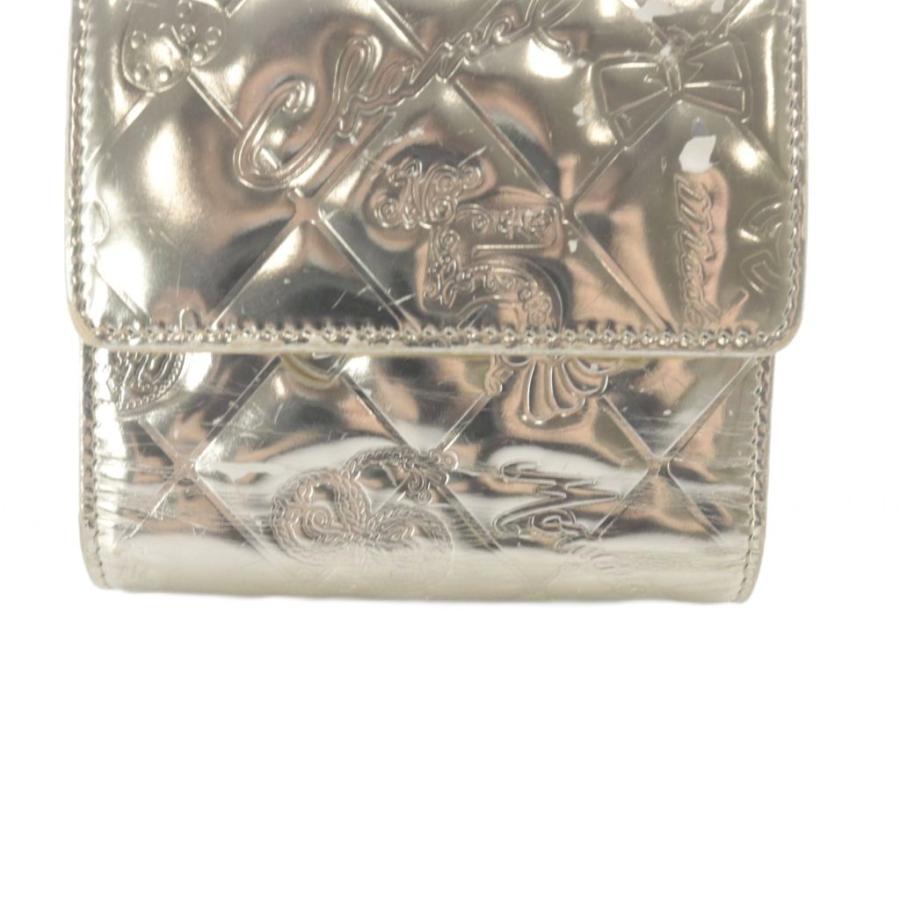CHANEL（シャネル） ココマーク エナメル 三つ折り財布 ゴールド色 /SR