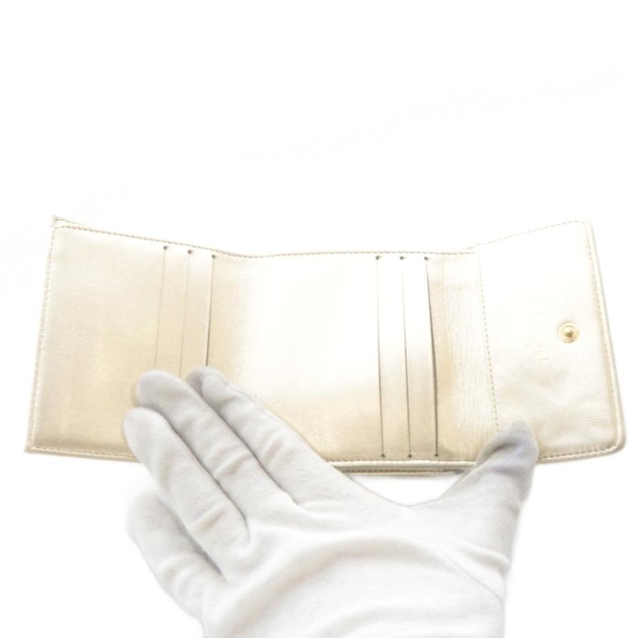 CHANEL（シャネル） ココマーク エナメル 三つ折り財布 ゴールド色 /SR