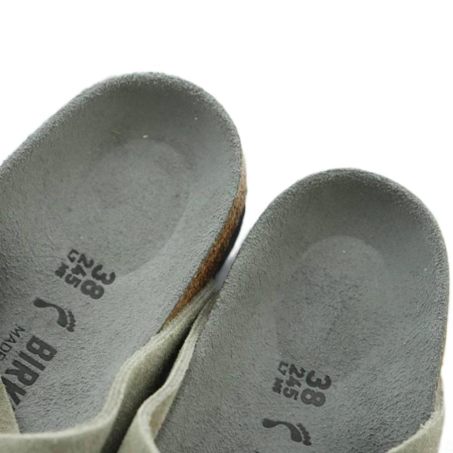 新品 Birkenstock ビルケンシュトック サンダル24.5cm灰緑色 新品 Birkenstock ビルケンシュトック サンダル24.5cm灰緑色 新品