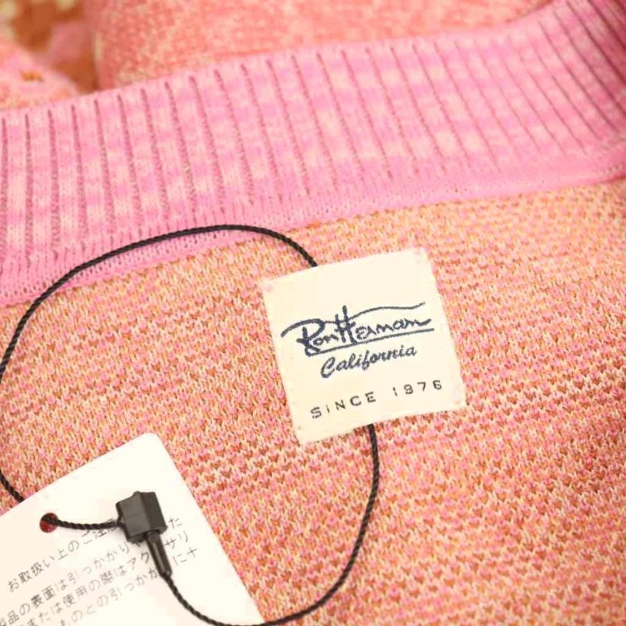 ロンハーマン Ron Herman 23SS ニットベスト 総柄 XS ピンク /HK □OS