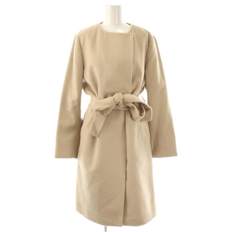 エフデ ef-de アンゴラ混 ノーカラーコート アウター ロング ノー