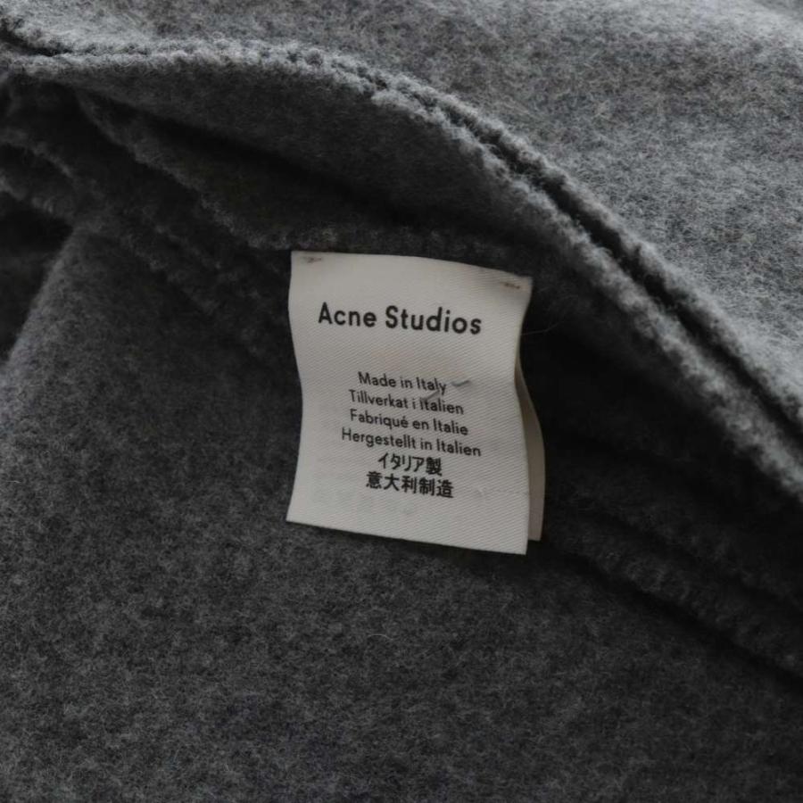 アクネ ストゥディオズ Acne Studios ウール マフラー フリンジ グレー