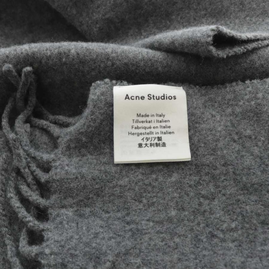 アクネ ストゥディオズ Acne Studios ウール マフラー フリンジ グレー