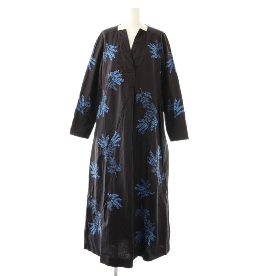 ヌキテパ NE QUITTEZ PAS! 24AW Cotton Linen Plants Embroidery Dress