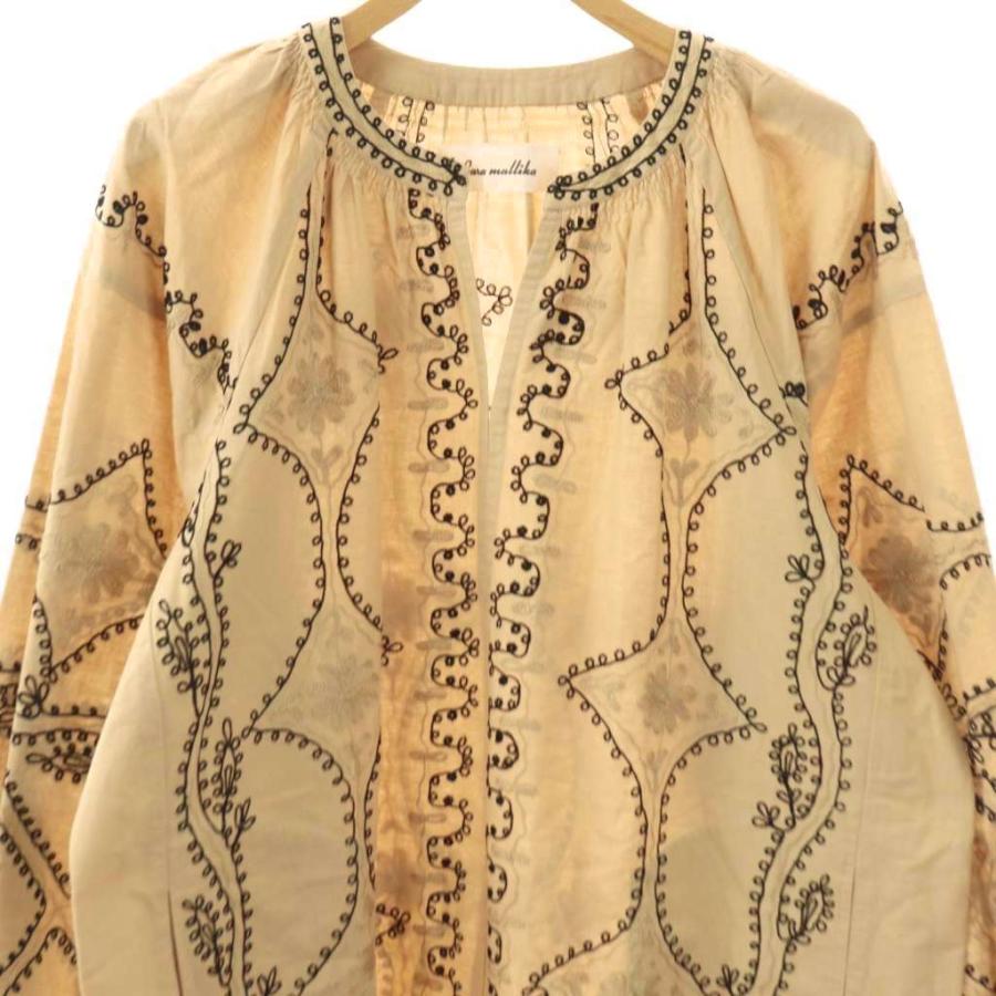 サラマリカ Sara Mallika Cotton Linen Diamond Aari Embroidery